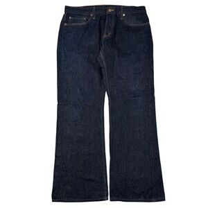 Vintage Levis Skinner Jeans Mens 38x32 Dark Wash Bootcut Low Rise Button Fly USA